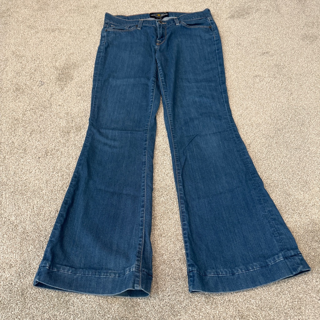 Y2k Vintage Lucky Brand Barclay Charlie Flare Denim Jeans Stretch Size 10 30 Y2k Vintage Lucky Brand Barclay Charlie Flare Denim Jeans Stretch Size 10 30